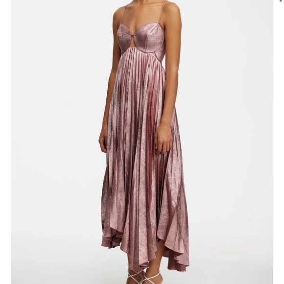 Acler Willcocks Midi Dress, Size US2, Color Metallic mauve - Picture 2 of 6